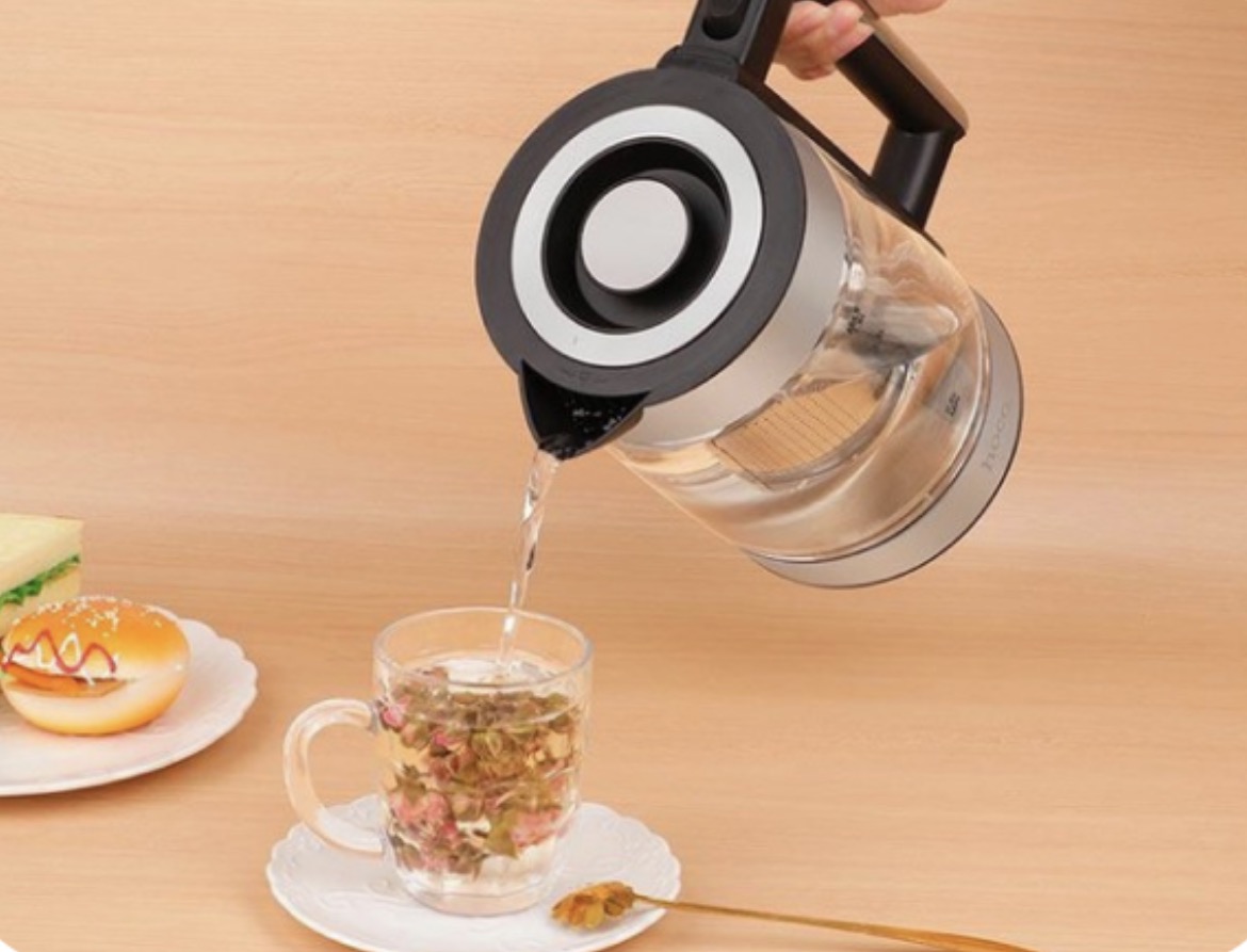 Чайник HOCO HA01A Kitchen High Boron Glass Electric Kettle (EU) Stainless Steel